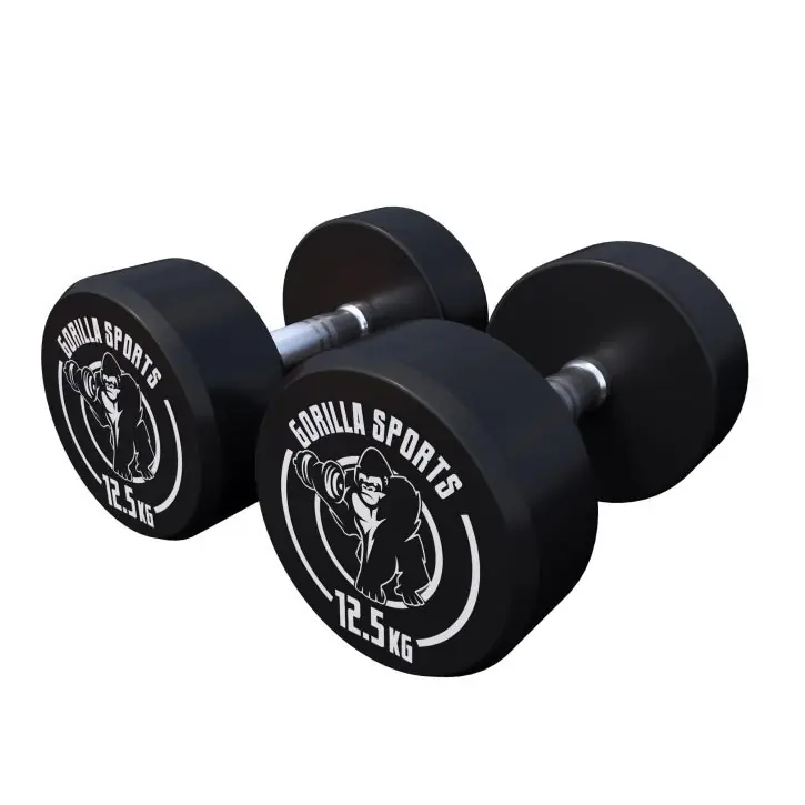 Gorilla Sports Kulaté činky, gumové, 2 x 12,5 kg Nová Kolekce
