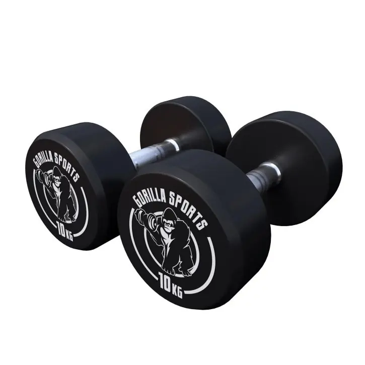 Cenový Hit Gorilla Sports Kulaté jednoruční činky, gumové, 2 x 10 kg