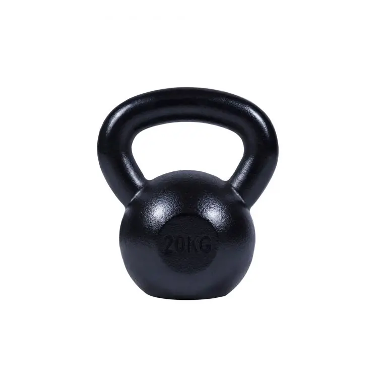 Výprodej Gorilla Sports kettlebell činka, litinová, černá, 20 kg