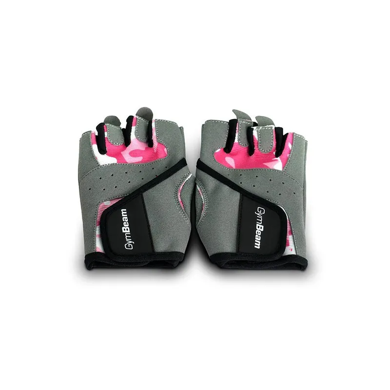 Cenově Výhodný Fitness Dámské rukavice Camo Pink - GymBeam