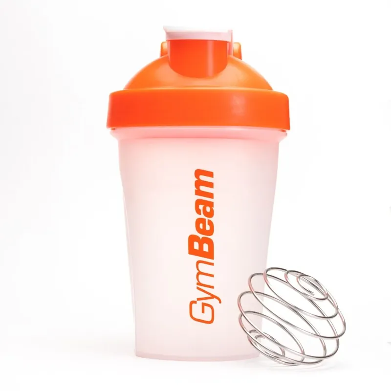 Šejkr Blend Bottle průhledně-oranžový 400 ml - GymBeam Akce