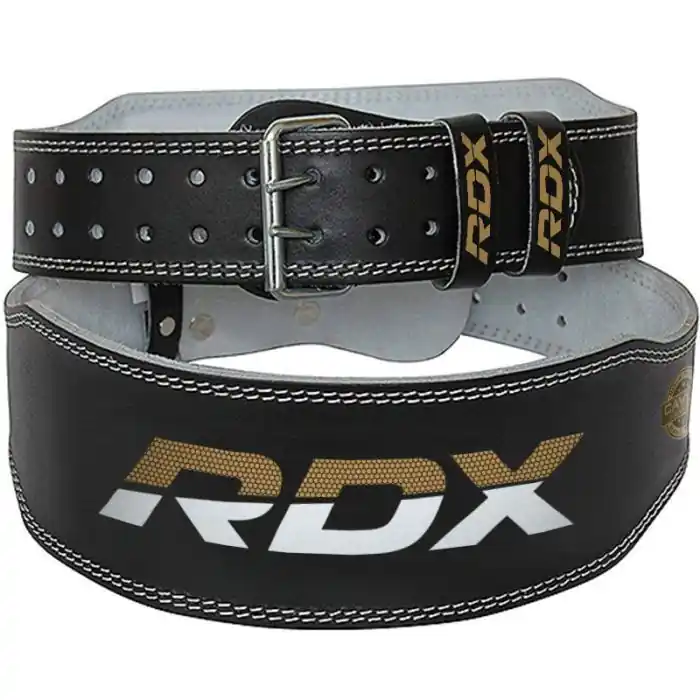 Fitness opasek 6“ Leather Black/Gold - RDX Sports Speciální Cena