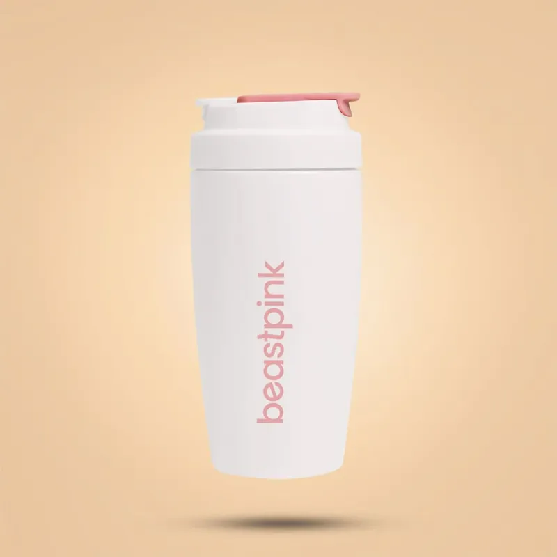 Termohrnek 500 ml White - BeastPink Omezená Nabídka