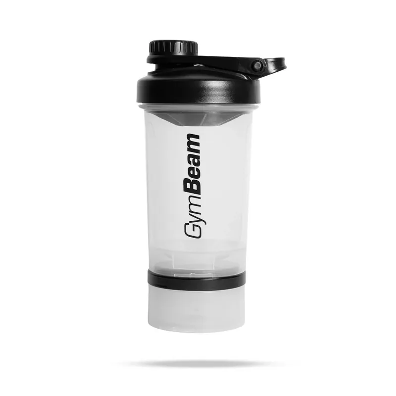 Viacdílný šejkr 2v1 Clear 500 ml - GymBeam Zlevněný
