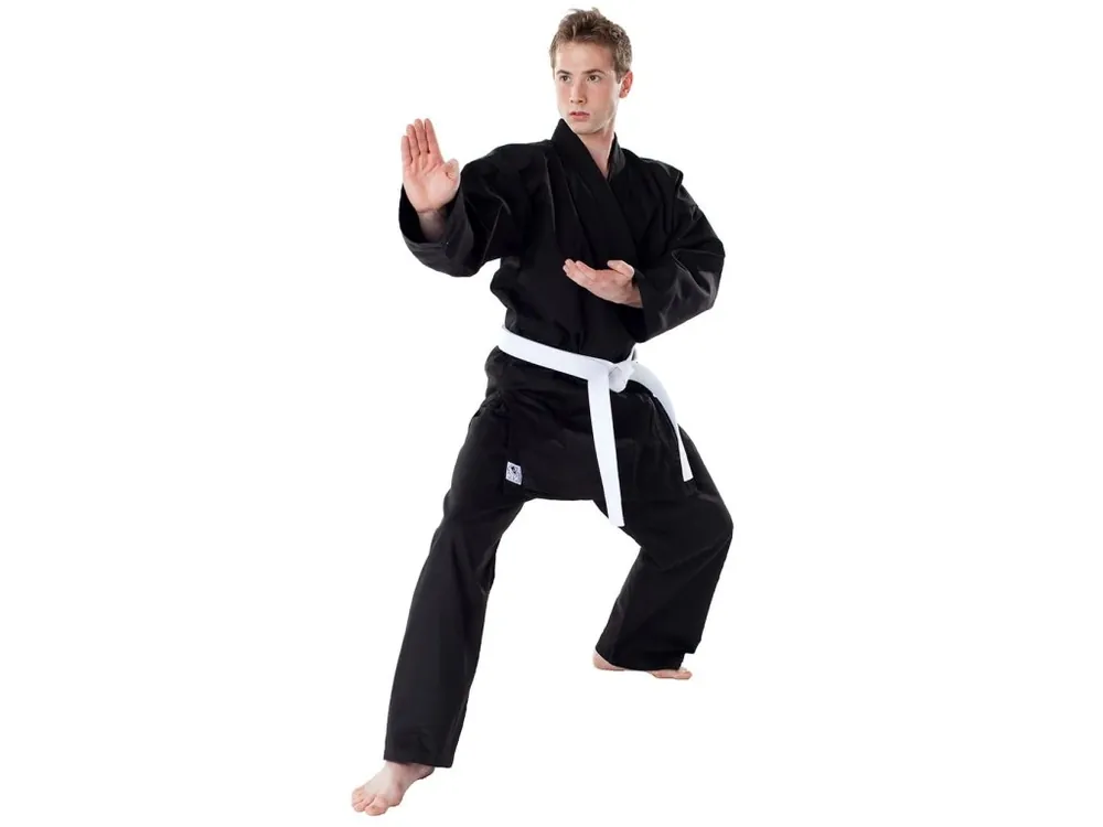 Jen Po Omezenou Doba KIMONO KARATE DAX OKINAWA - černé včetně bílého pásku