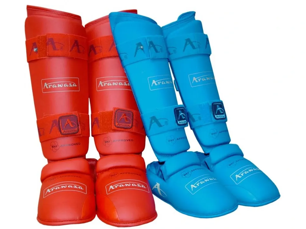 Chrániče holení a nártů na karate Arawaza WKF approved Expresní Doručení