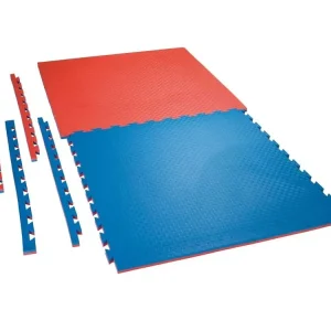 Tatami puzzle CHECKER 1m x 1m x 2cm červeno-modrá Rychlé Dodání