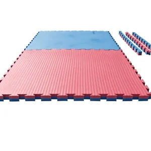 Expresní Doručení Tatami puzzle - 1m x 1m x 4cm - modro/červená