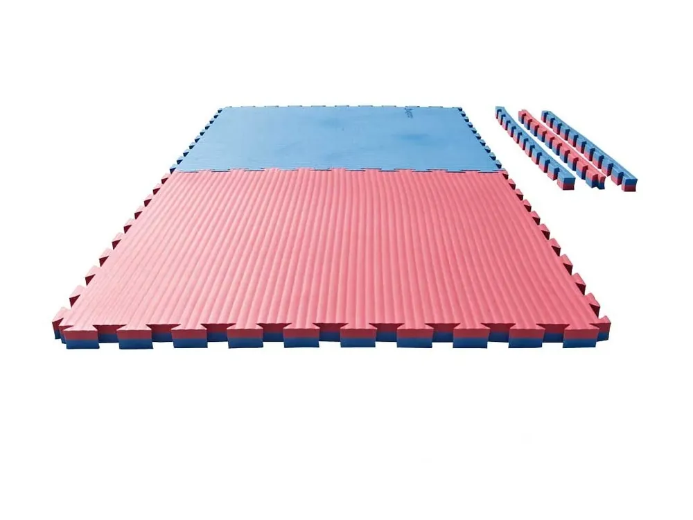 Expresní Doručení Tatami puzzle - 1m x 1m x 4cm - modro/červená
