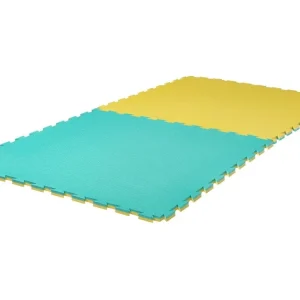 Tatami puzzle Crossline Grappling 1m x 1m x 2cm zeleno-žlutá Zlevněný