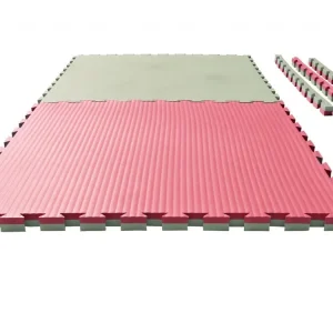 Tatami puzzle - 1m x 1m x 4cm - zeleno/červená Sleva