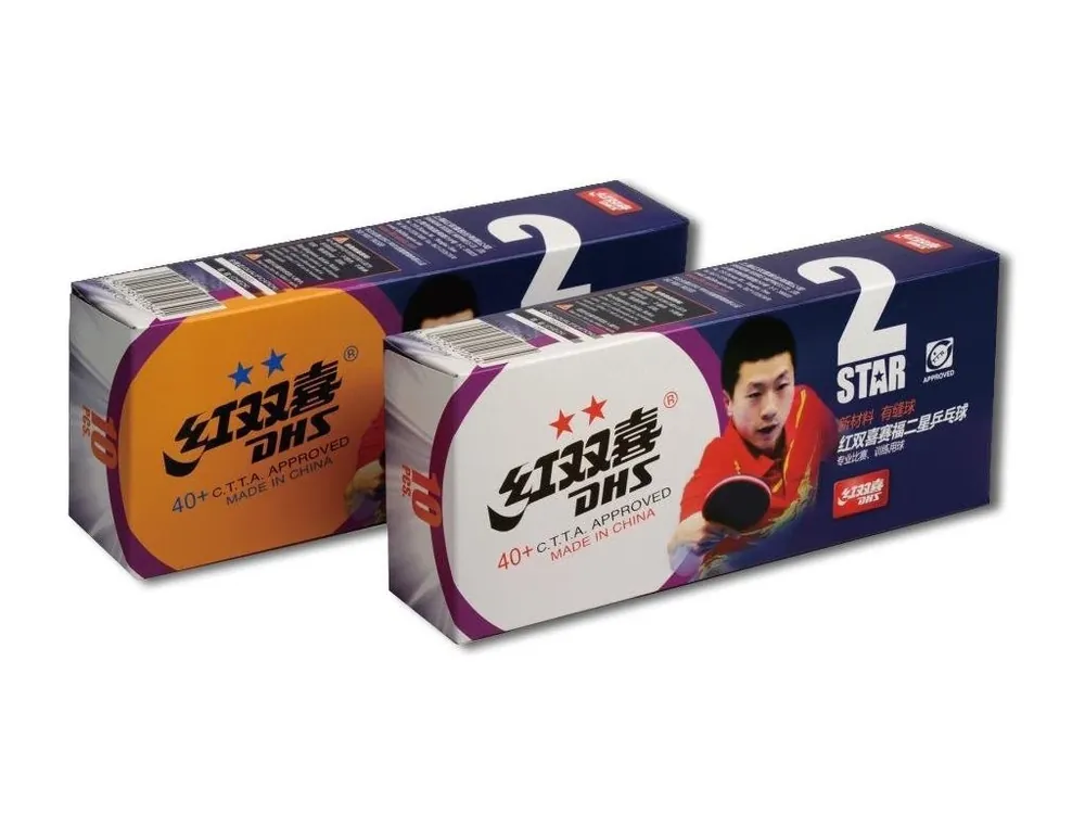 Míčky DHS** stolní tenis 40mm CELL FREE balení 10 ks žluté Časově Omezené
