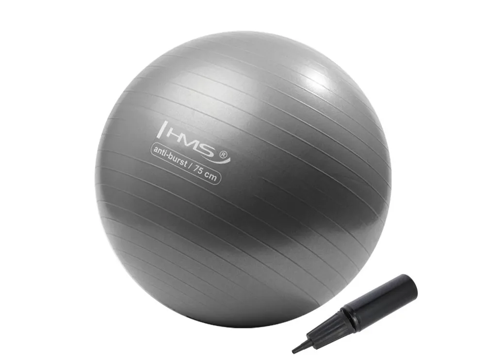 Gymnastický míč HMS YB02N 75 cm šedo-stříbrný Oblíbený