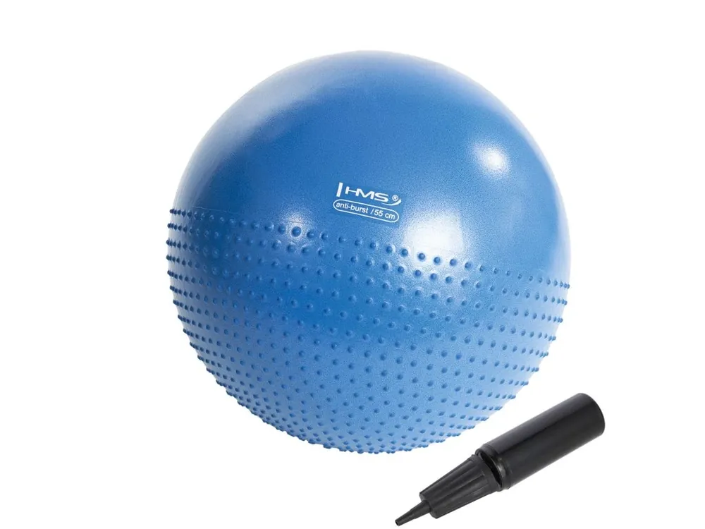 Ověřený Masážní gymnastický míč HMS YB03N 55 cm modrý