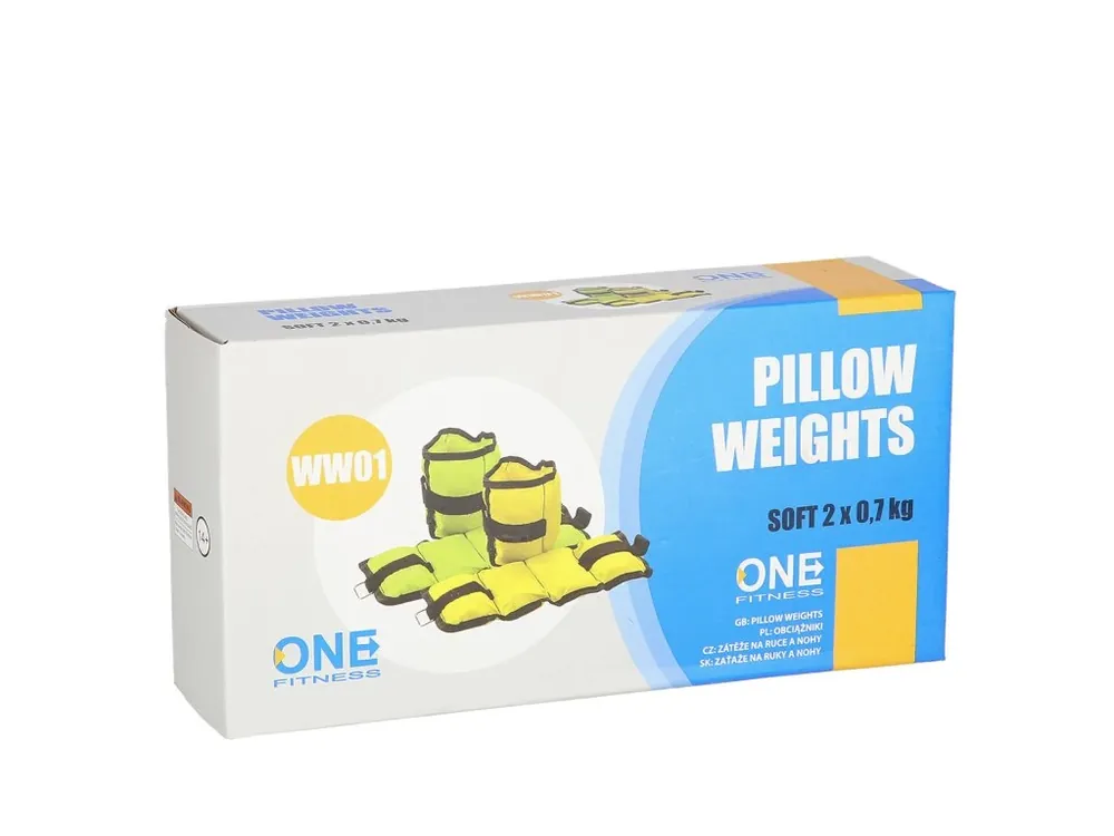 Zátěže na zápěstí a kotníky ONE FITNESS WW01 2 x 0,7 kg žluté Dokud Zásoby Vydrží