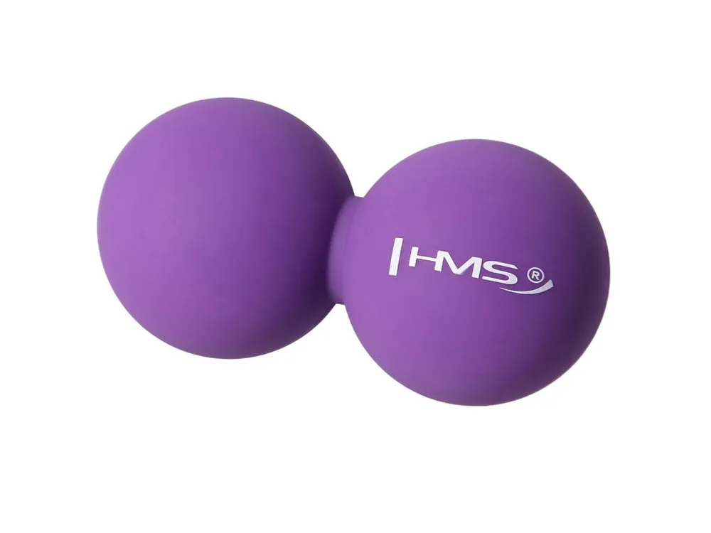 Dvojitý masážní míč HMS BLC02 fialový - Lacrosse Ball Ihned K Objednání