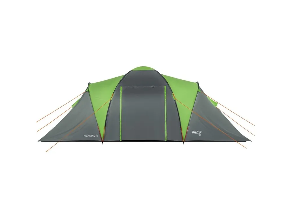 Rodinný stan NILS Camp NC6431 Highland IV zelený/šedý Dokud Zásoby Vydrží