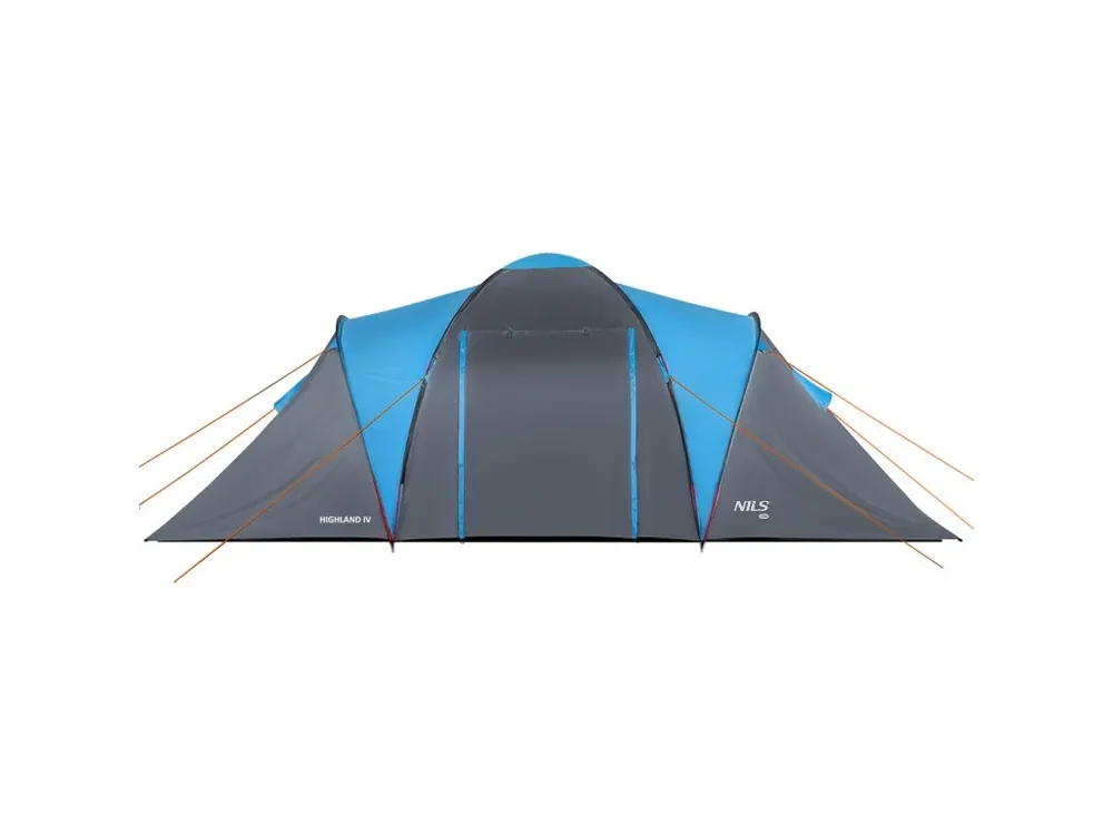 Originální Rodinný stan NILS Camp NC6431 Highland IV modrý/šedý