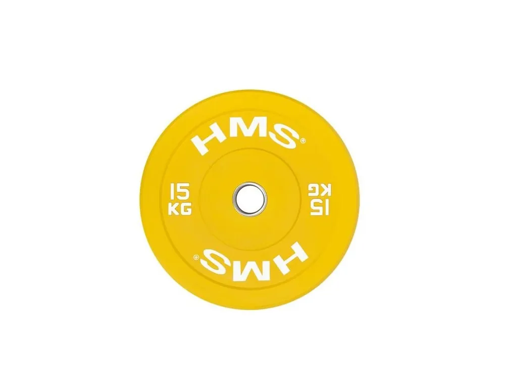 Barevný bumper kotouč HMS CBR 15 kg Výprodej