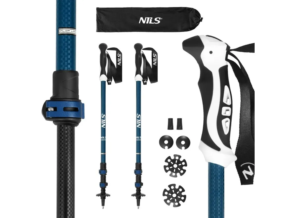 Vysoce Kvalitní Trekingové hole NILS TK8601 modré