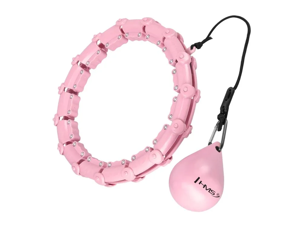 Masážní hula hoop HMS HHW11 PLUS SIZE se závažím růžová Nakupujte Hned