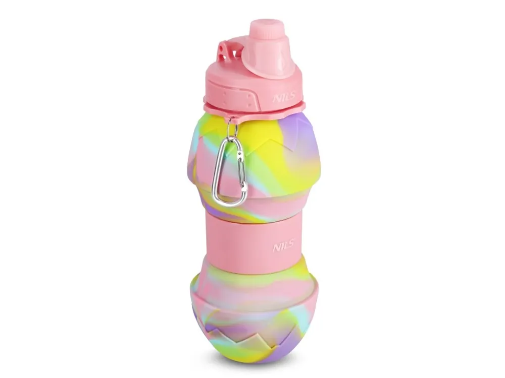 Kup Teď Skládací silikonová láhev NILS Camp NC4102 700ml růžová