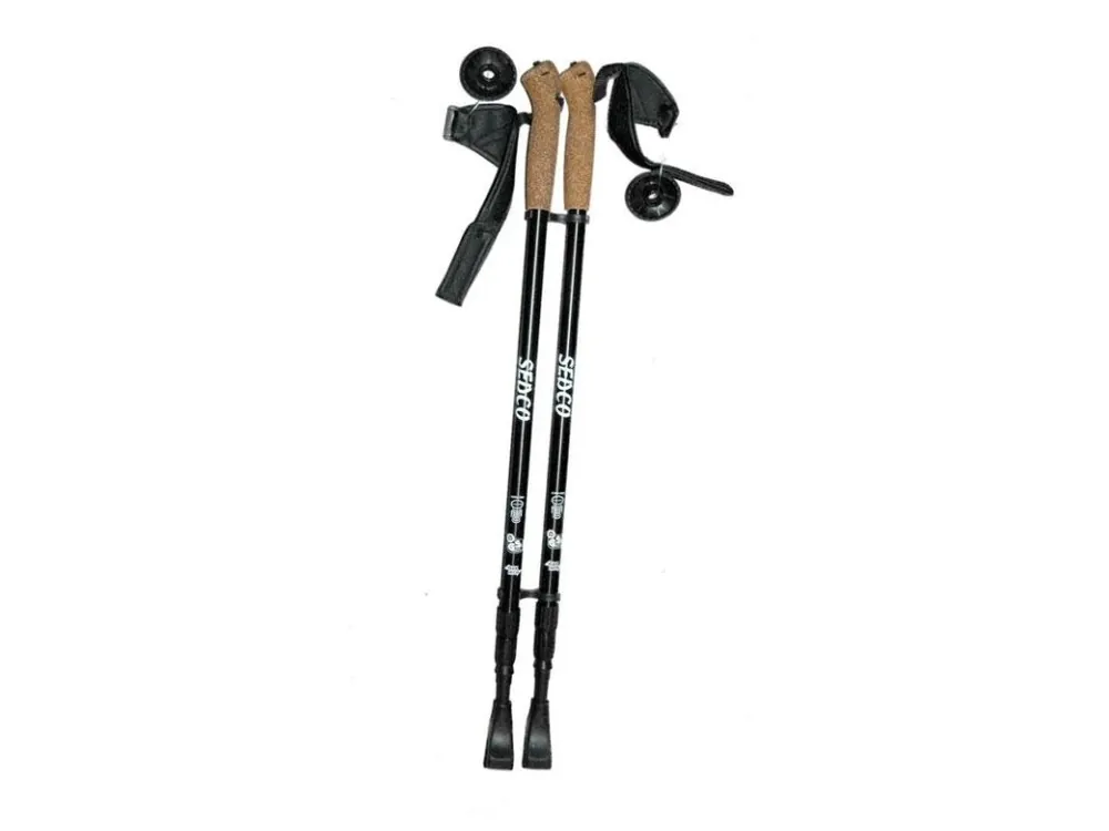 Vysoce Kvalitní Trekové hole NORDIC WALKING ALU7075 černé vel. 65-140 cm