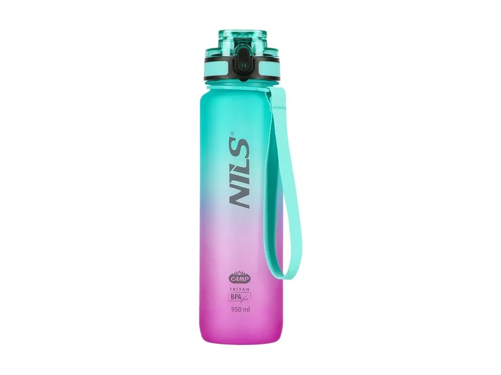 Tritanová láhev na pití NILS Camp NCD04 950 ml zeleno-růžová Nízká Cena