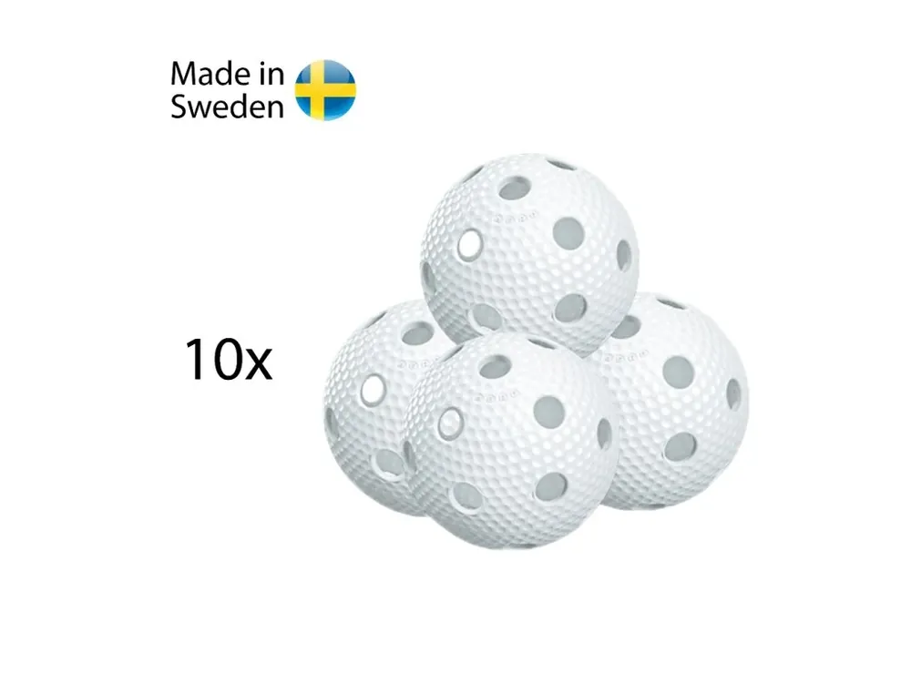 SALMING Aero Ball 10-pack, white Pouze Dnes