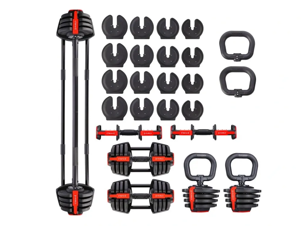 Časově Omezené Jednoruční / obouruční variabilní činka HMS SGR18 PRO SET 3v1 40 kg