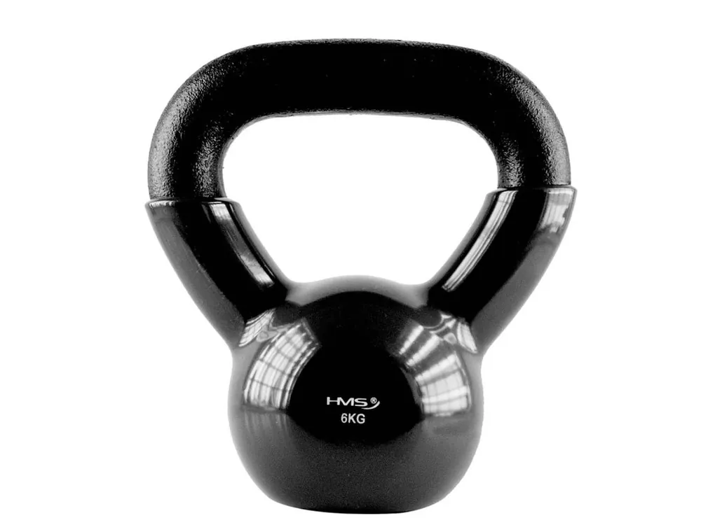 Kettlebell pokrytý vinylem HMS KNV06 6 kg, černý Expresní Doručení