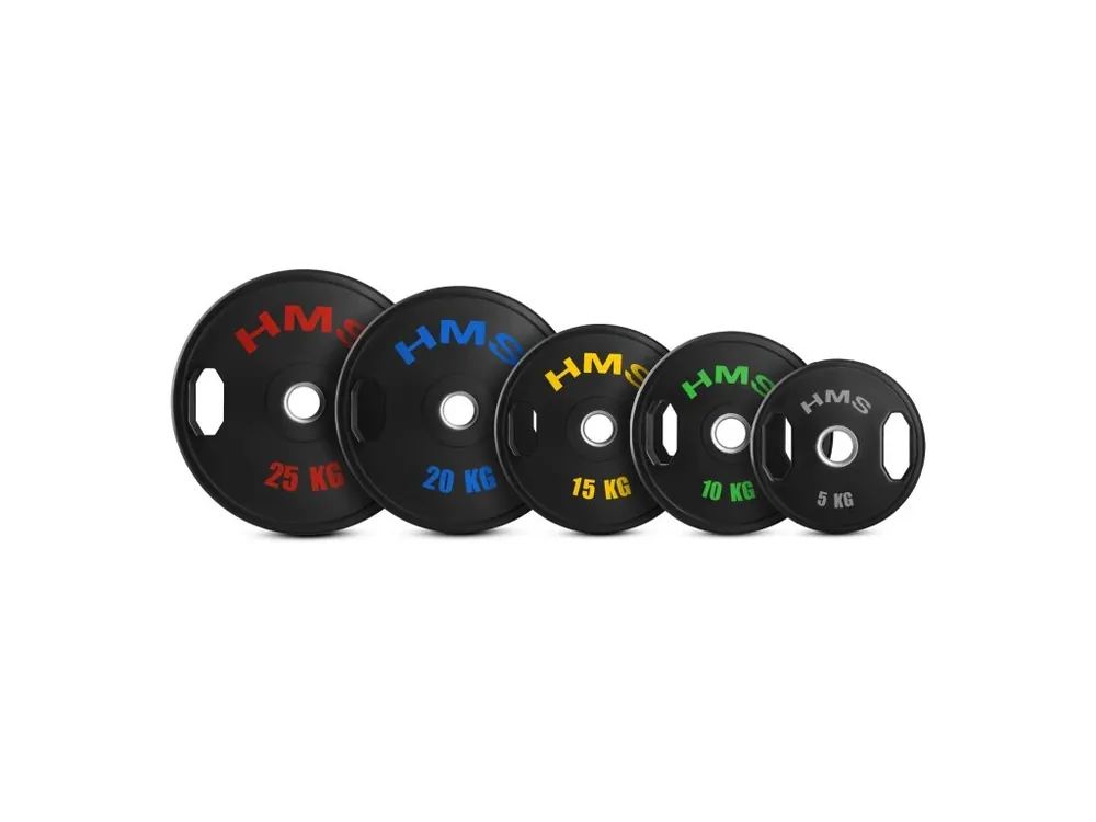 Cenový Hit Sada pogumovaných olympijských kotoučů HMS TOG05 2 x 5 kg