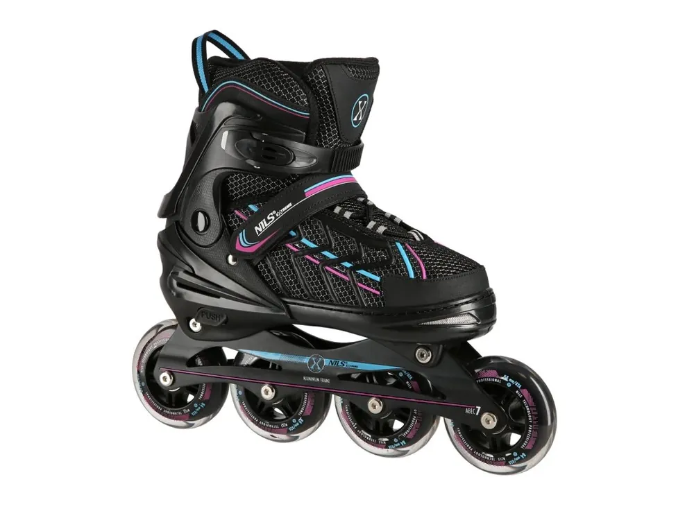 Kolečkové brusle NILS Extreme NA1128 černo-fialové Must-Have