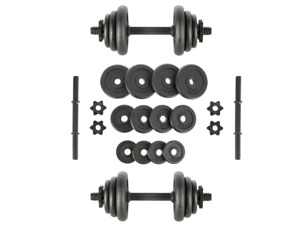 Časově Omezené Litinový činkový set v kufru ONE Fitness STO20