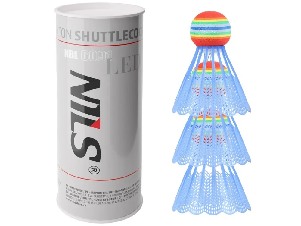 Must-Have Badmintonové míčky NILS NBL6091 s LED 3 ks