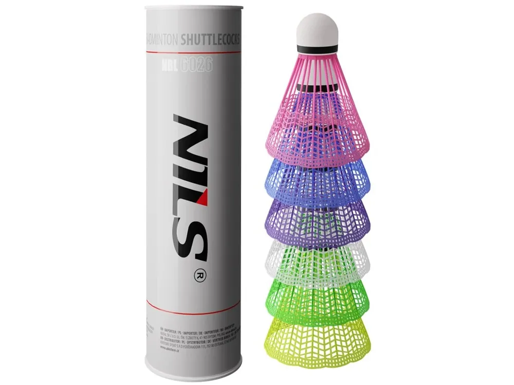 Badmintonové míčky NILS NBL6026 multicolor 6 ks Speciální Cena
