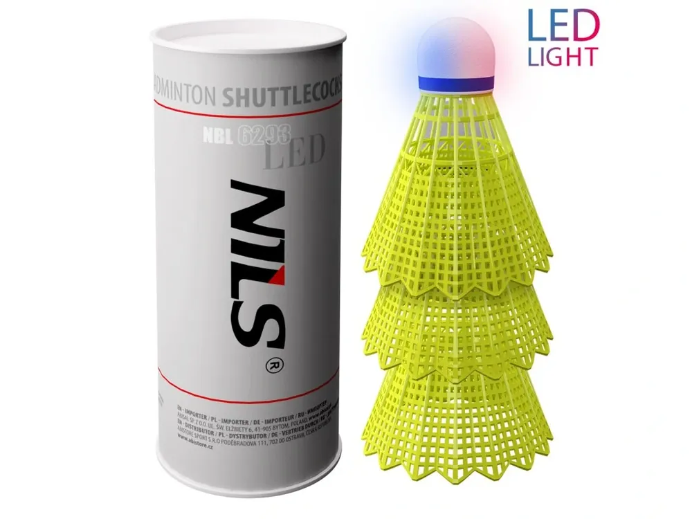 Výhodná Nabídka Badmintonové míčky NILS NBL6293 s LED 3 ks