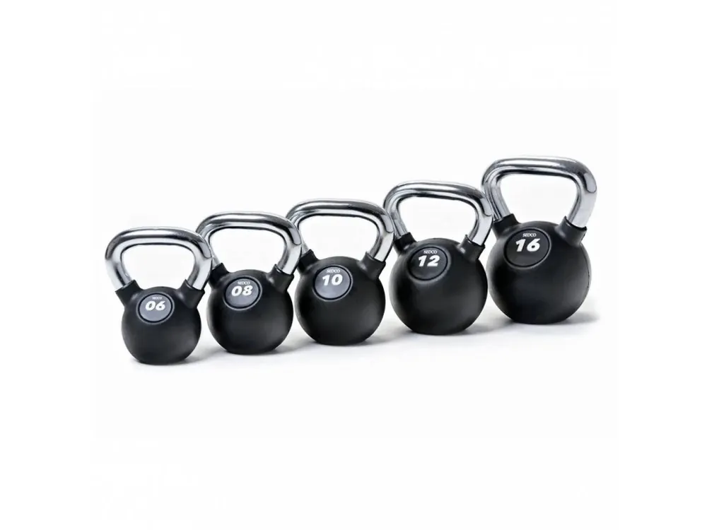 Sezónní Sleva Kettlebell RUBBER-CHROM 10 kg