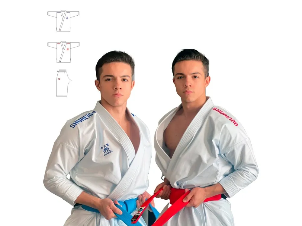 SHUREIDO NEW WAVE 3 WKF SET RED+BLUE KIMONO KARATE , 2 kabáty, 1 kalhoty Kup Teď