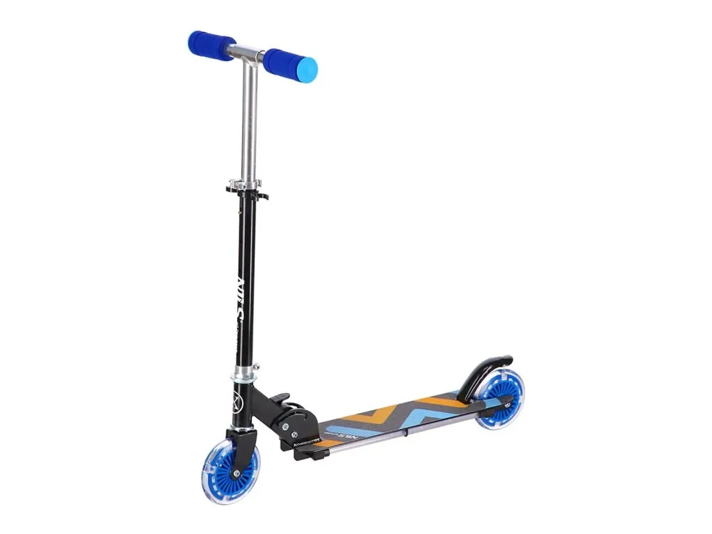 Vysoce Kvalitní Skládací koloběžka NILS Extreme HD025 LED modrá