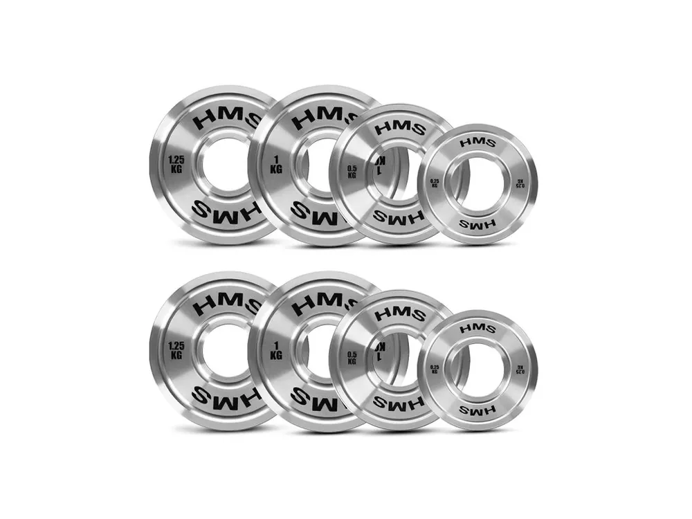 Omezená Nabídka Sada ocelových olympijských kotoučů HMS TOS 2 x 0,25 - 1,25 kg (6 kg)