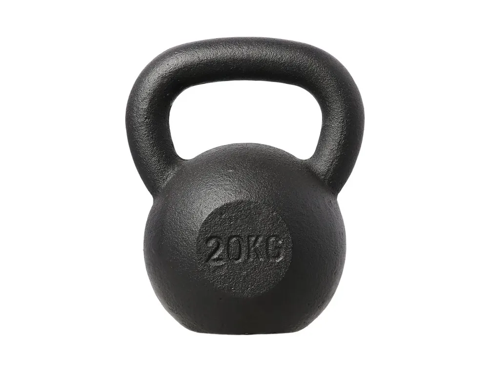 Litinový kettlebell HMS KZG20 20 kg, černý Nová Kolekce