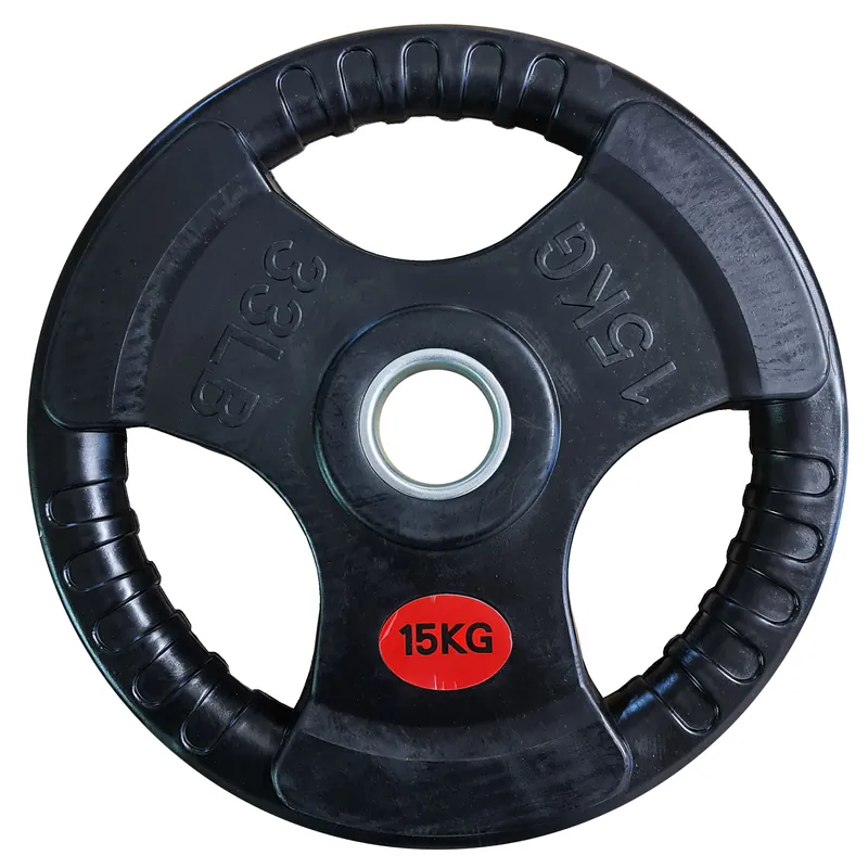 Vysoce Kvalitní Náhradní pogumovaný kotouč s úchopy 15 kg - průměr 50 mm