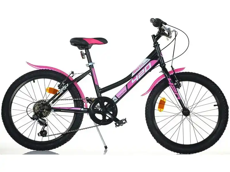 Značkový Juniorské kolo Dino bikes 20" černorůžové