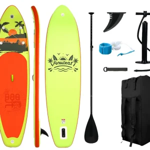 Paddleboard 335x84x15 cm s příslušenstvím žlutooranžový Dokud Zásoby Vydrží