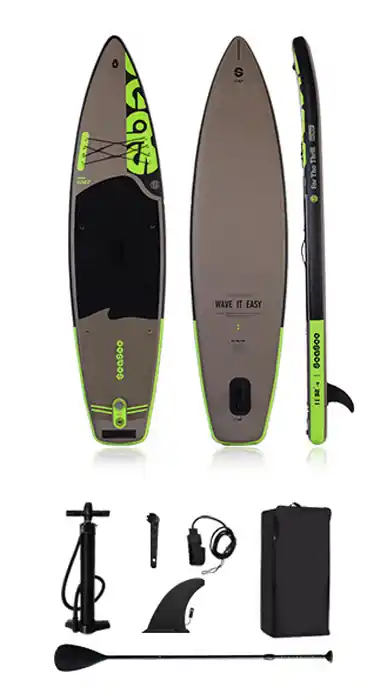 Paddleboard 335x81x15 cm s příslušenstvím šedočerný Autentický