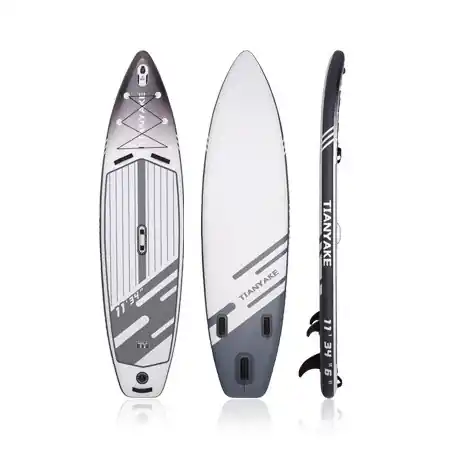Paddleboard 335x86x15 cm s příslušenstvím bílošedý Přímo Od Výrobce
