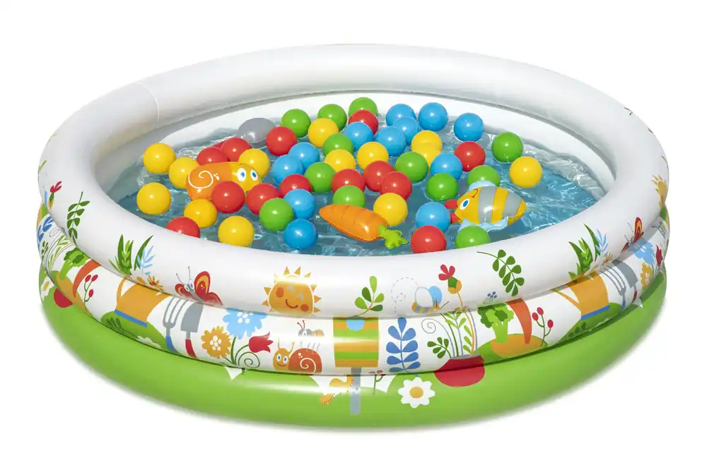 Poslední Šance Bestway Bazén tříkomorový Bestway 102x25cm s míčkyx