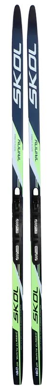 Běžecké lyže SKOL Trinity "SKIN" s vázáním SNS 170 - 200 cm černo-zelené Výhodná Nabídka