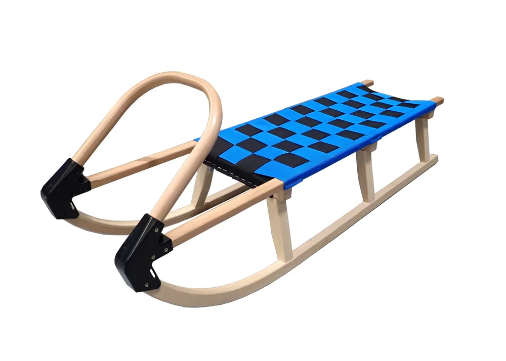Novinka sáně 125cm dřevěné - modré